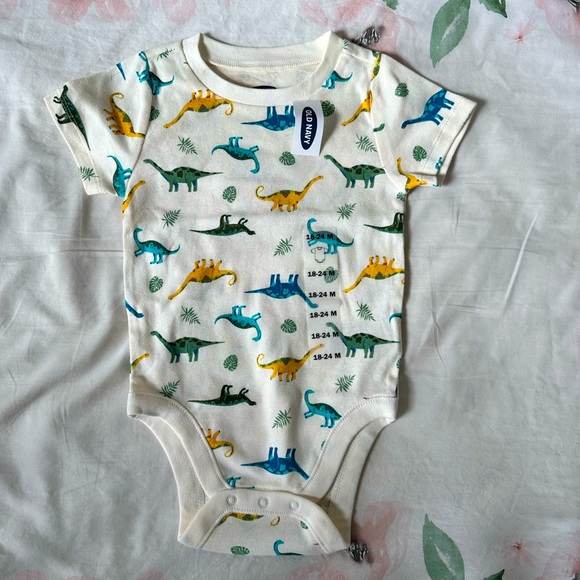 Cotton Footless Onesie - Paleontology Navy main image 1